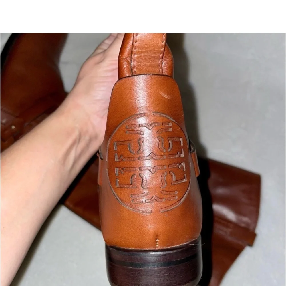 Tory Burch Derby Riding Boot in Almond 8.5. Worn once!!!